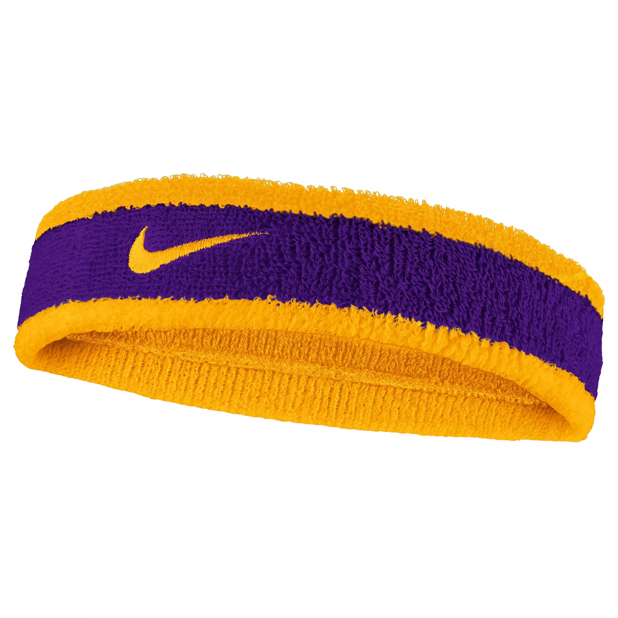 Nike Swoosh Headband Purple/Gold Absorbent Sweatband | Hibbett